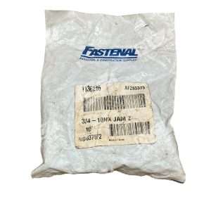 Fastenal 3/4"-10HX JAM Z Grade A Zinc Steel Jam Nuts 1136216 One Pack of 10