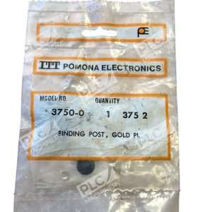 ITT Pomona 3750-0 Gold Plated Binding Post Black 15A 2500V Panel Mount 3752