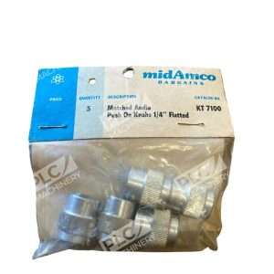 midAmco KT 7100 Audio Push-On Knobs 1/4" Flatted Shaft Lots of 5