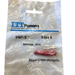 ITT Pomona 5167-2 Red Inline Banana Jack 15A 30VAC/60VDC Test Connector 92048