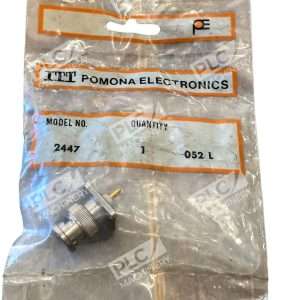 ITT Pomona 2447 BNC Male Coaxial Connector 50Ω Solder Type Brass 052L