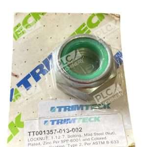 Trimteck Locknut TT001357-013-002 1.12-7 Zinc Plated w/ Green Locking Insert