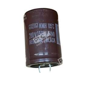 Nippon Chemi-Con KMH 1500µF 200V Snap-In Electrolytic Capacitor Nigative Black