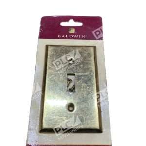 Baldwin 4751-030-CD Classic Toggle Switch Plate Polished Brass Solid Brass