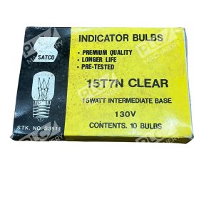 Satco S3911 15W 130V Incandescent Indicator Bulb T7 E17 Base Clear