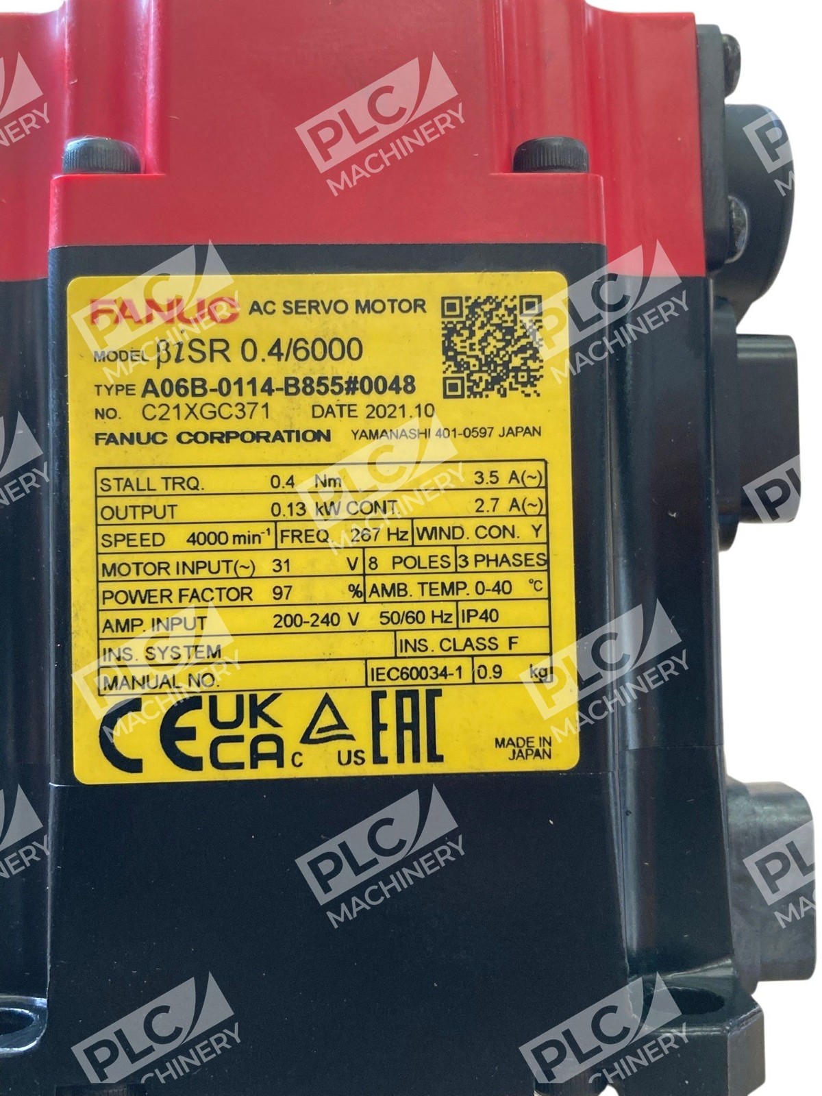 BiSR 046000 Fanuc AC Servo Motor 6000 RPM CNC Robotics 227247139071