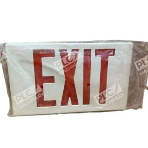 LED Emergency Exit Sign Red Letters Dual Face Hardwired