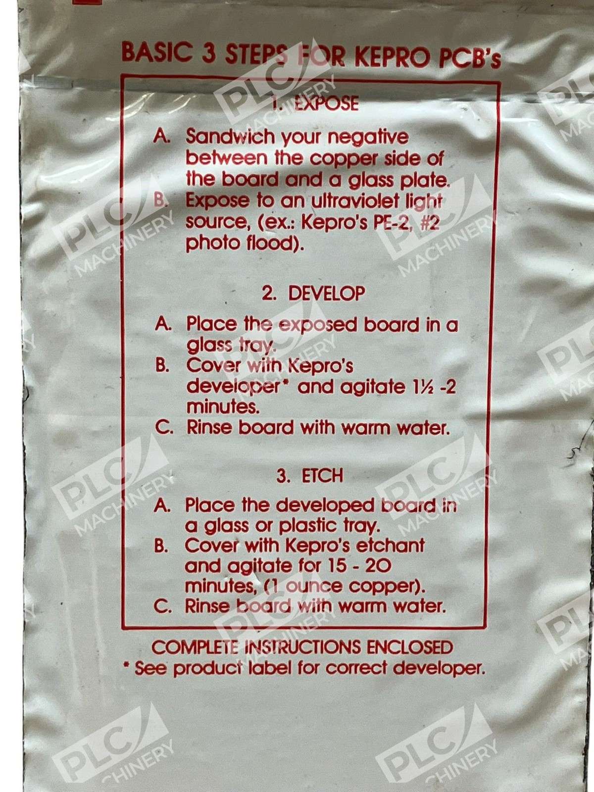 51-36G - Kepro - FR-4 PCB Copper Clad 1oz 1-Sided 3"x6"x0.062" Photosensitive - Image 5