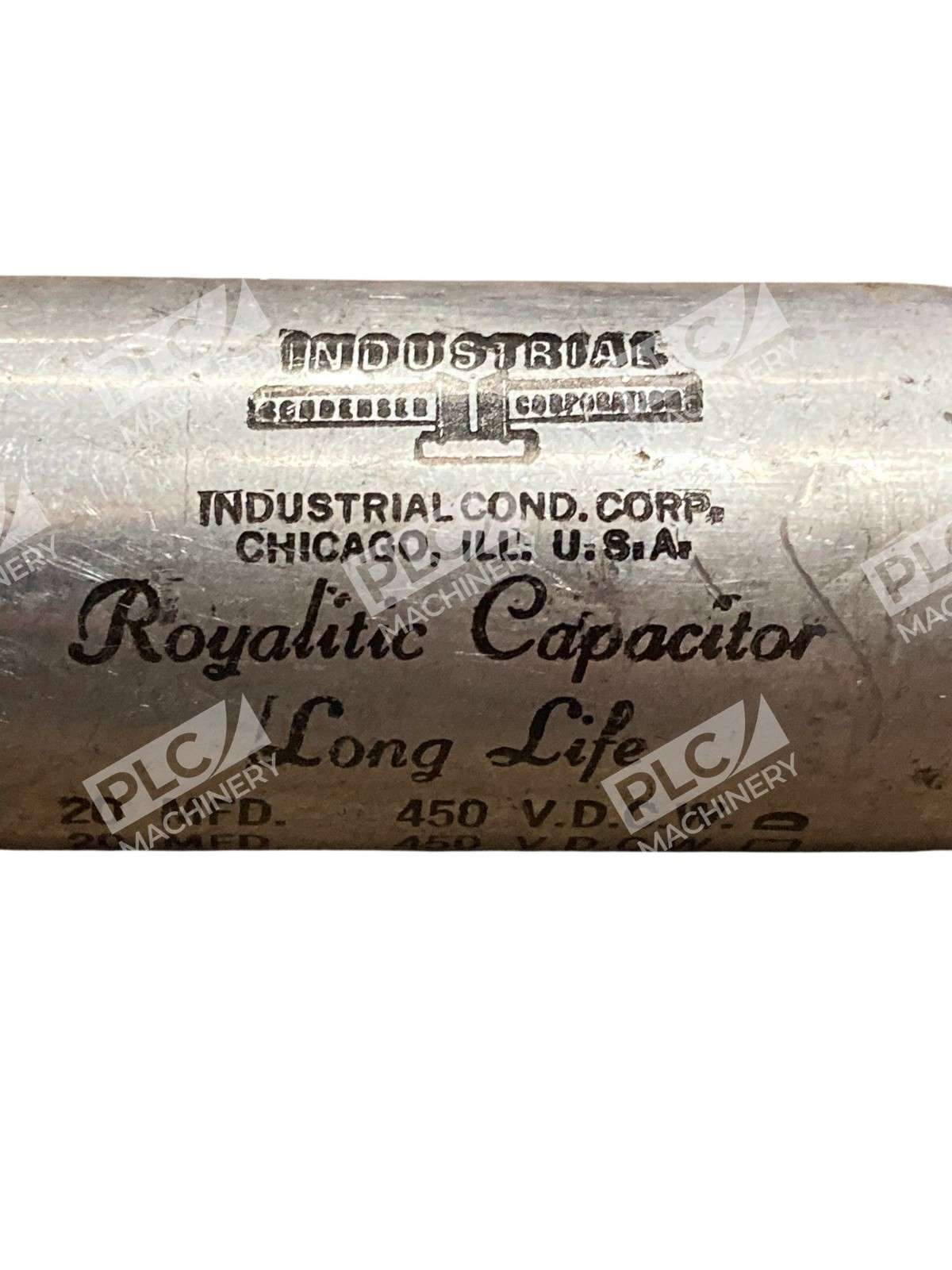 45RT4X20 - Industrial Condenser - Corp Vintage Royalitic Paper Capacitor 20 MFD 450V - Image 6