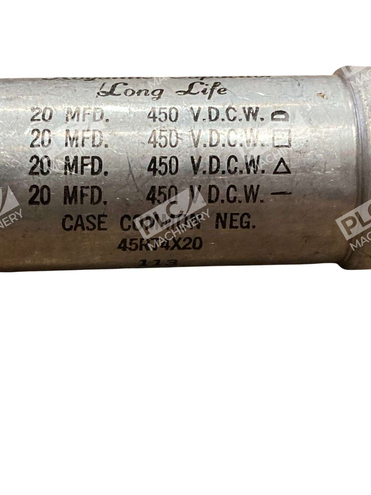 45RT4X20 - Industrial Condenser - Corp Vintage Royalitic Paper Capacitor 20 MFD 450V - Image 8