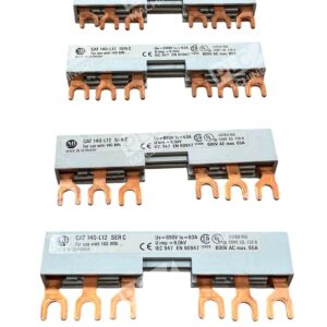 Lot of 4 Allen-Bradley 140-L12 Commoning Link 65A 690V 3-Phase Copper for 140-MN