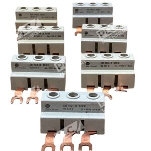 Lot of 7 AB CAT 140-L2 SER C Terminal Block 600V 65A 10-6 AWG Industrial Power