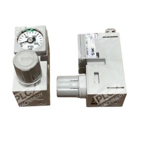 Lot of 2 SMC ARM10F2-08G-Z Compact Manifold Regulator w/ Backflow & Manual Valve