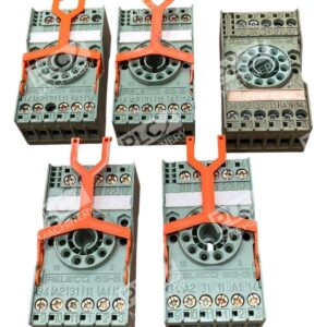 Lot of 5 Releco S3-B 2-Pole Relay Socket 8-Pin Octal DIN/Panel Mount 10A 300V