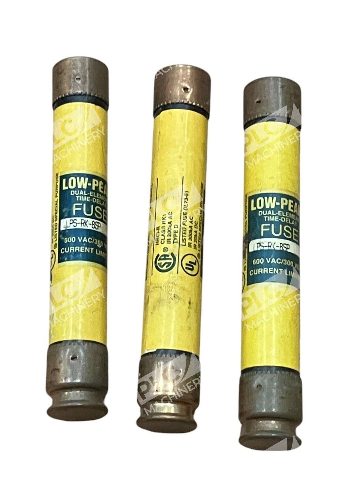 Bussmann LPS-RK-8SP - Bussmann Cooper Low-Peak 8A 600V Fuse LPS-RK-8SP (lot of 3)