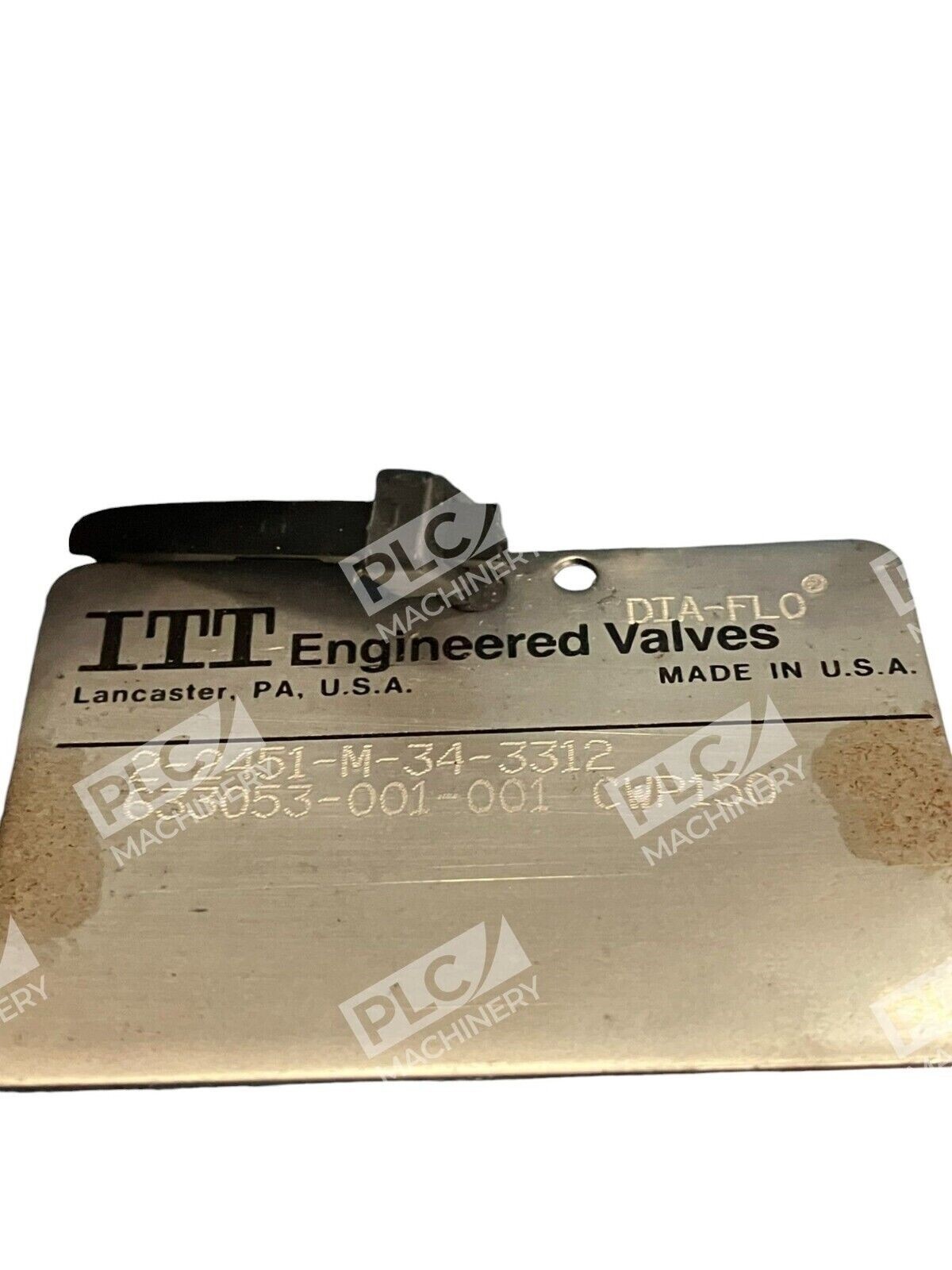 ITT Engineered Valves 633053-001-001 Dia-Flo 2-2451-M-34-3312 - Image 2