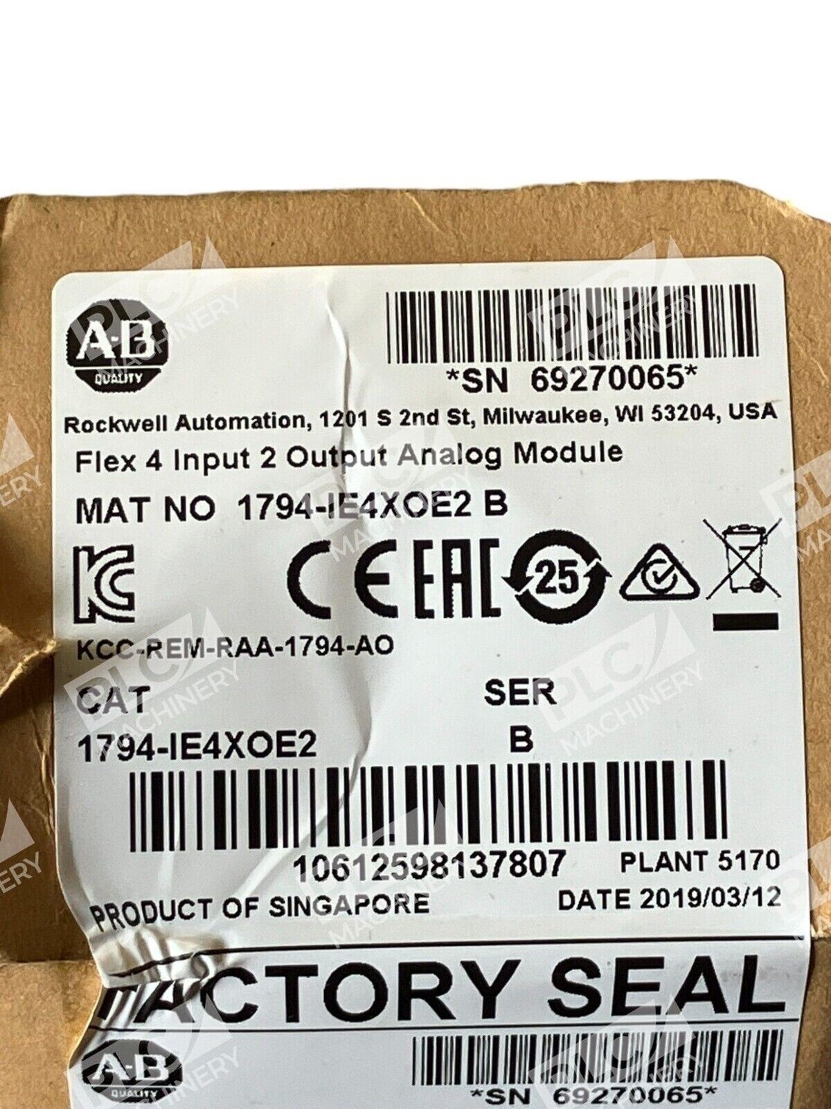 Allen Bradley Flex 4 Input 2 Output Analog Module 1794-IE4XOE2 /B - Image 5