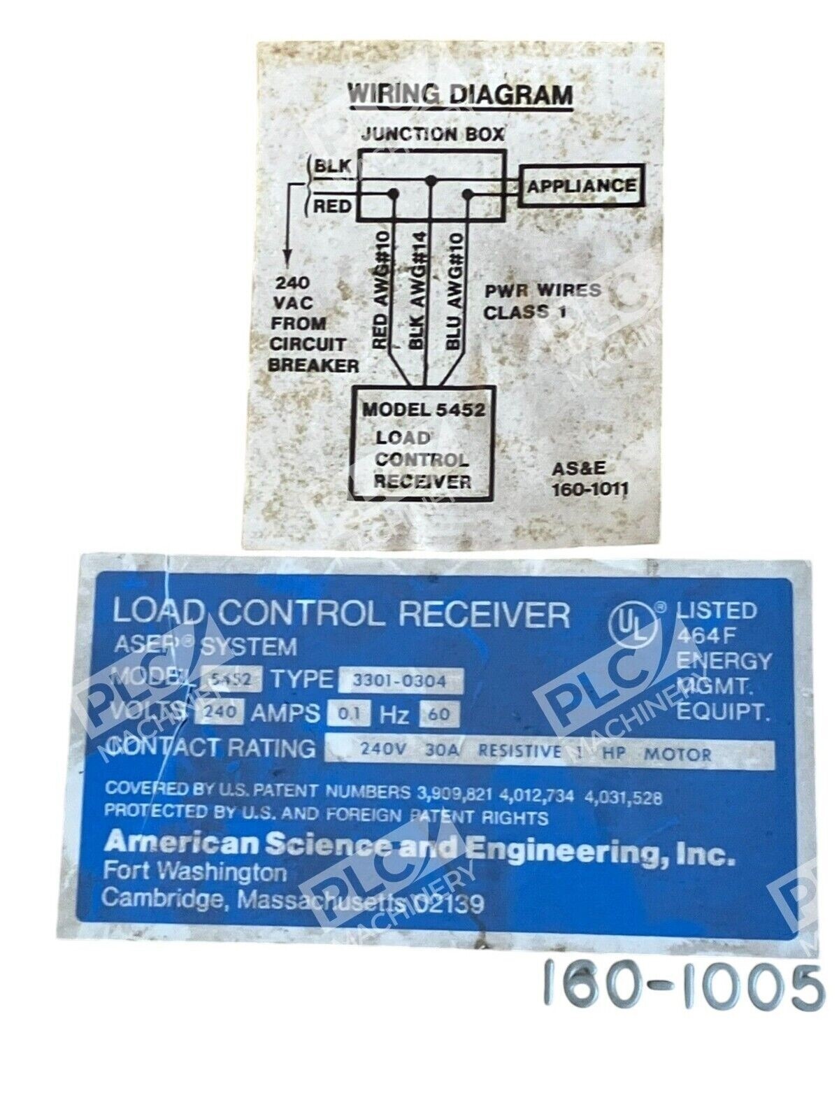 AS&E Load Control Receiver Model 5452 Type 3301-0304 - Image 3