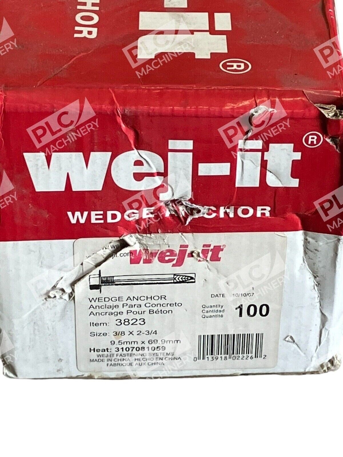Wej-It Wedge Anchor 3/8"x2-3/4" 9.5mmx69.9mm 3823 (Box of 100) - Image 3