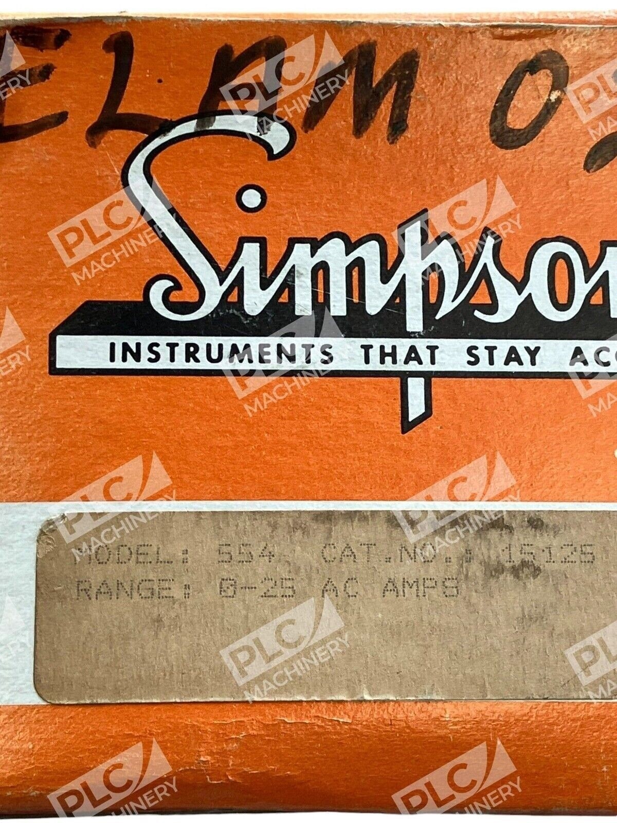 Simpson Instruments Panel Meter 0-25 AC Amps Model 554 Cat 15125 - Image 3