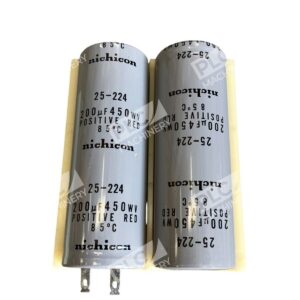 Nichicon 25-224 - Nichicon 200µF 450WV Positive Red (lot of 2)