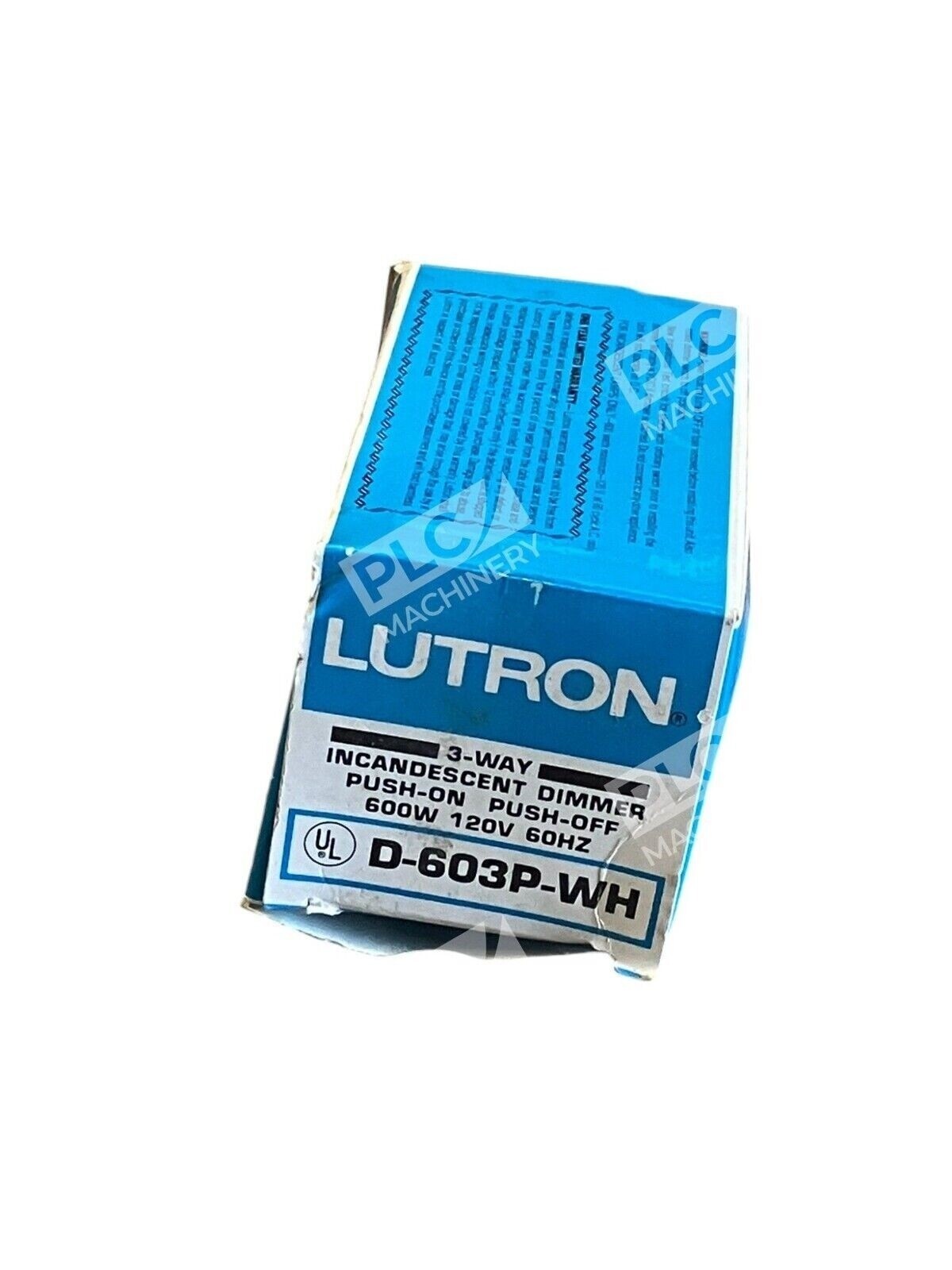 Lutron D-603P-WH - Lutron 3-Way Incandescent Dimmer 600W 120V 60Hz D-603P-WH