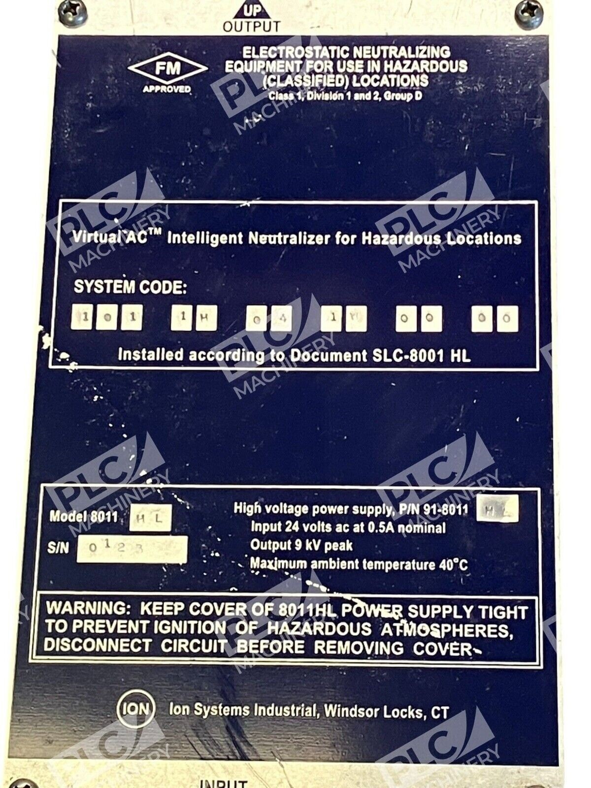 Ion Systems Industrial Electrostatic Neutralizing Equipment 91-8011-HL 8011-HL - Image 3