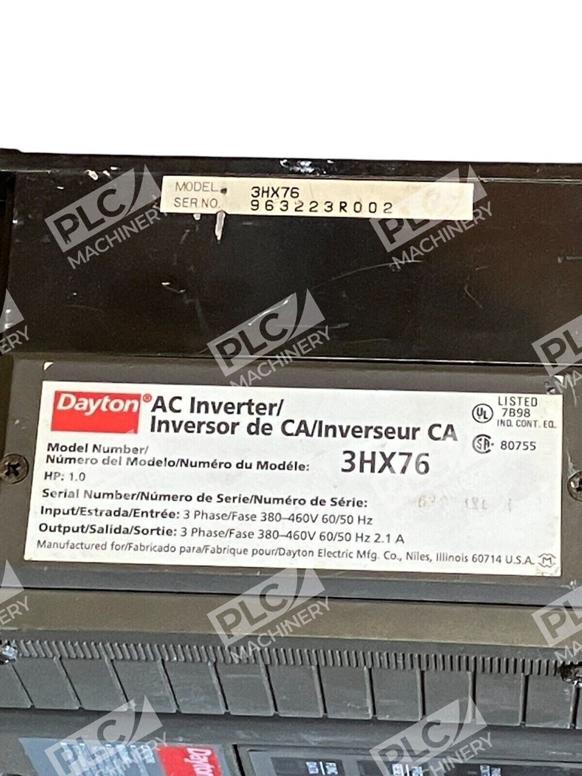 Dayton AC Inverter 1HP 3HX76 - Image 3