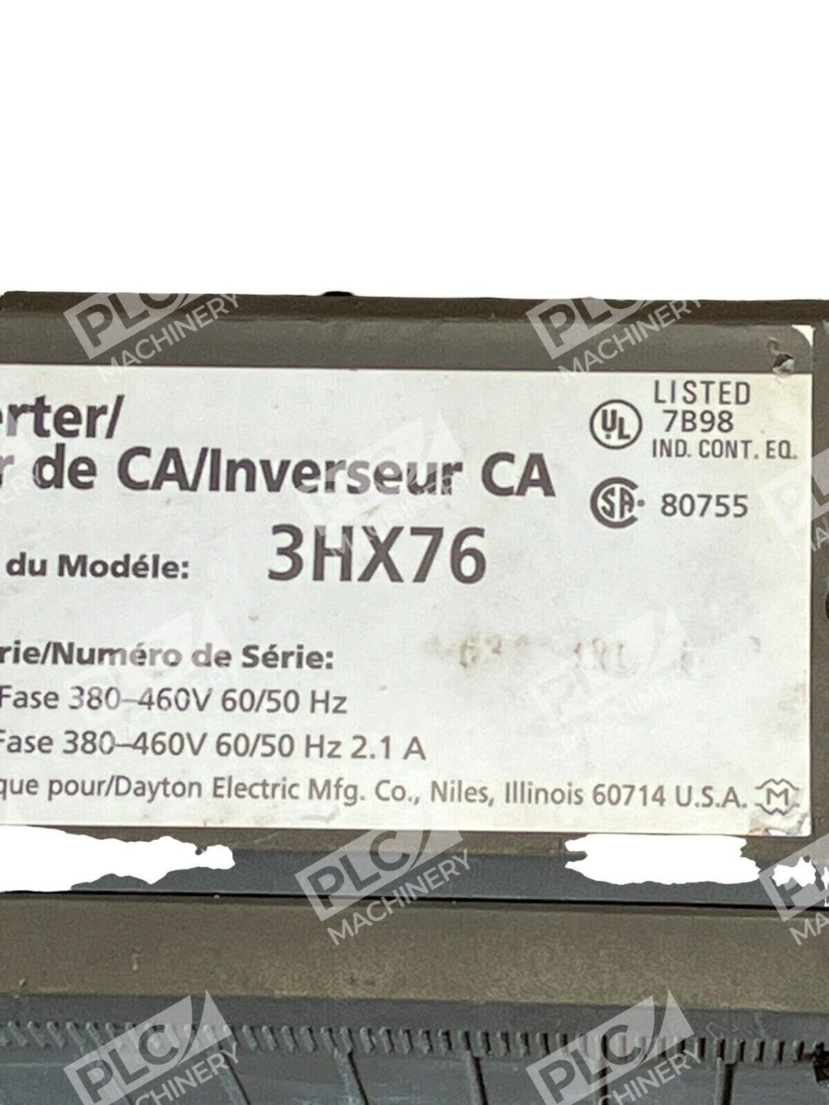 Dayton AC Inverter 1HP 3HX76 - Image 5