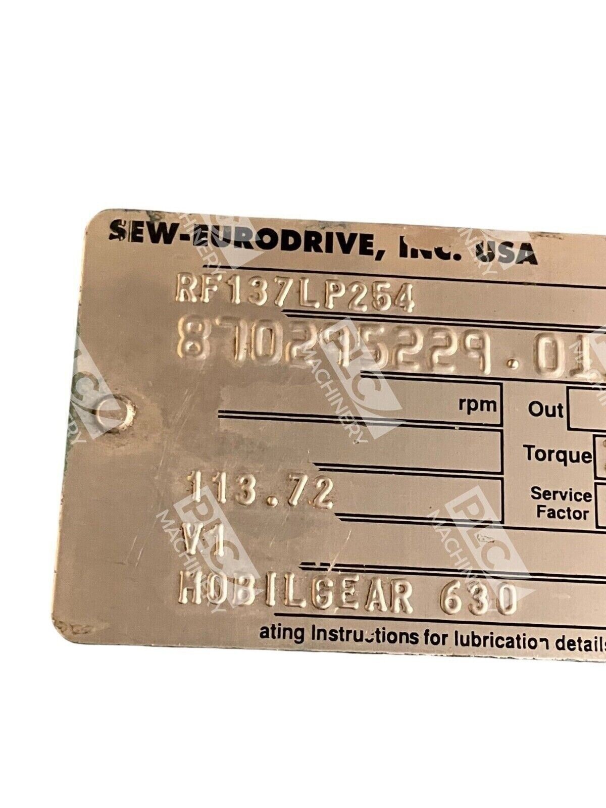 SEW Eurodrive 870295229.01.01.001 RF137LP254 - Image 5