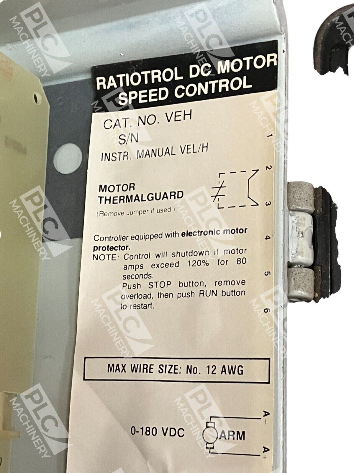 Incom Boston Gear Ratiotrol DC Motor Speed Control 67486 RevB 60208 VEH - Image 3