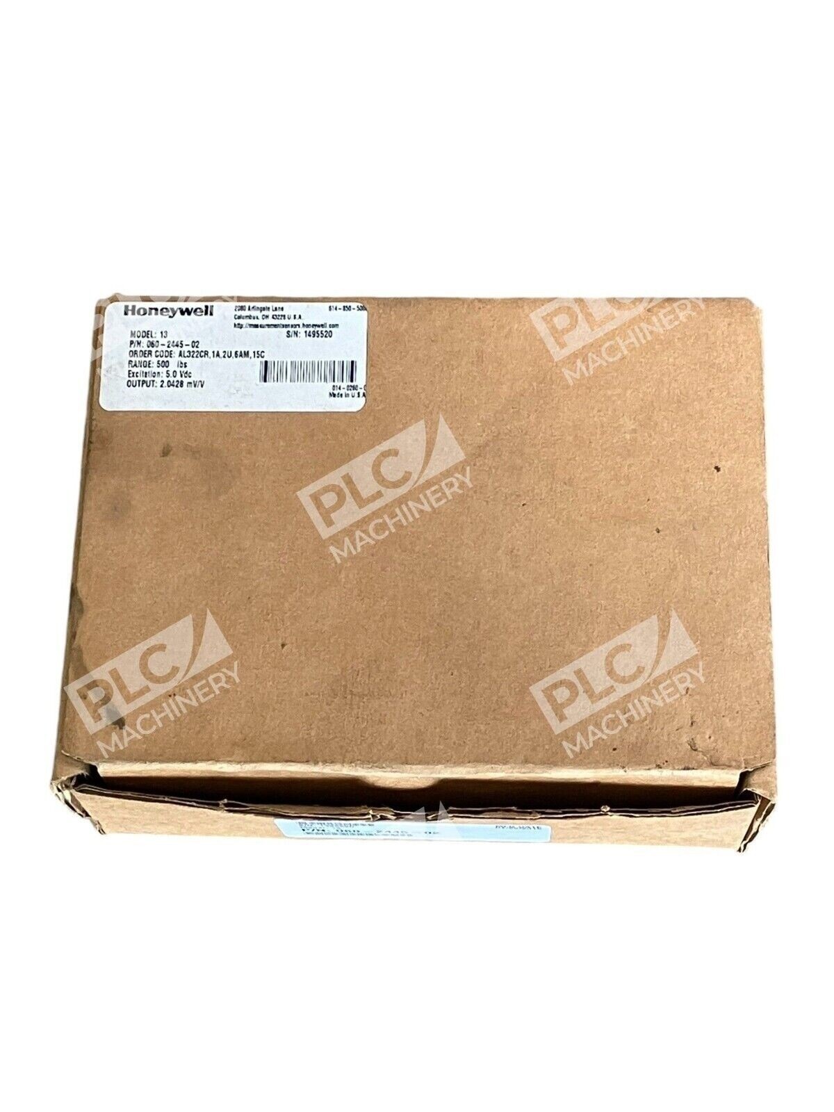 Honeywell 060-2445-02 - Honeywell 500lbs AL322CR 1A 2U 6AM 15C 5.0VDC 2.0428mV/V Mod