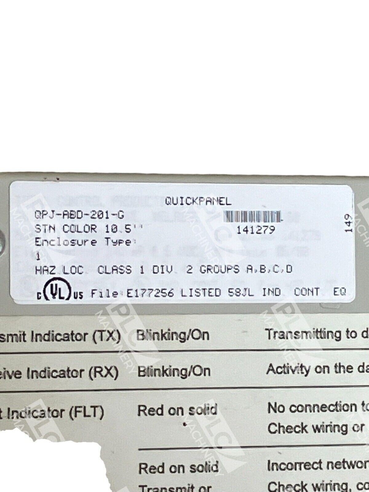 General Electric STN Color 10.5" Quickpanel QPJ-ABD-201-G - Image 6
