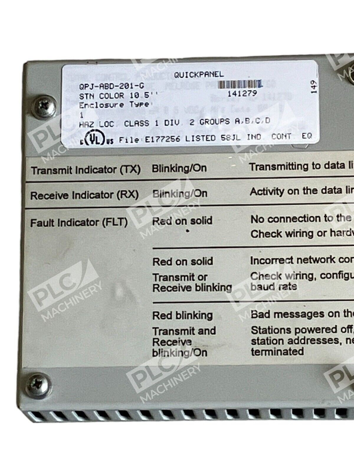 General Electric STN Color 10.5" Quickpanel QPJ-ABD-201-G - Image 3