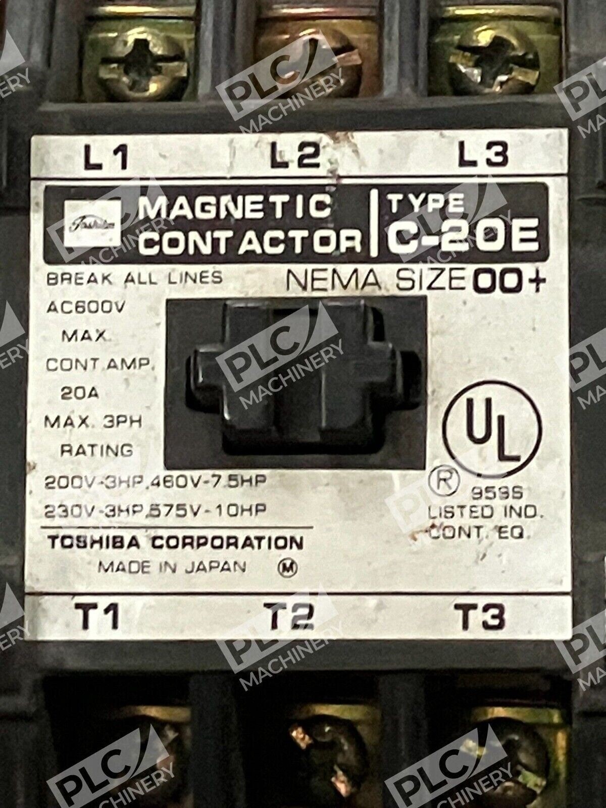 Toshiba Magnetic Contactor AC600V 20A C-20E w/ XS - Image 3