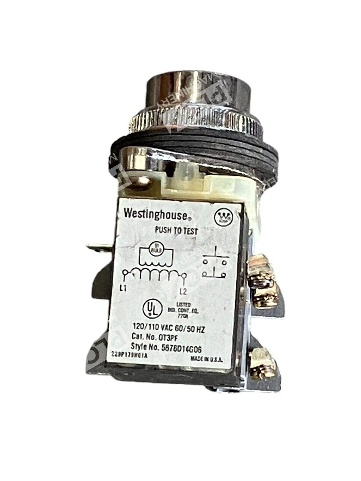Westinghouse OT3PF - Westinghouse Push To Test 120/110VAC 60/50Hz OT3PF