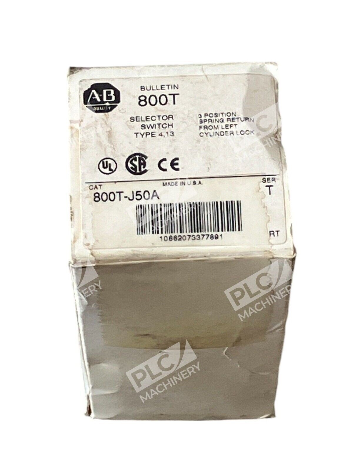 Allen Bradley 800T-J50A /T - Allen Bradley 3 Position Selector Switch Type 4