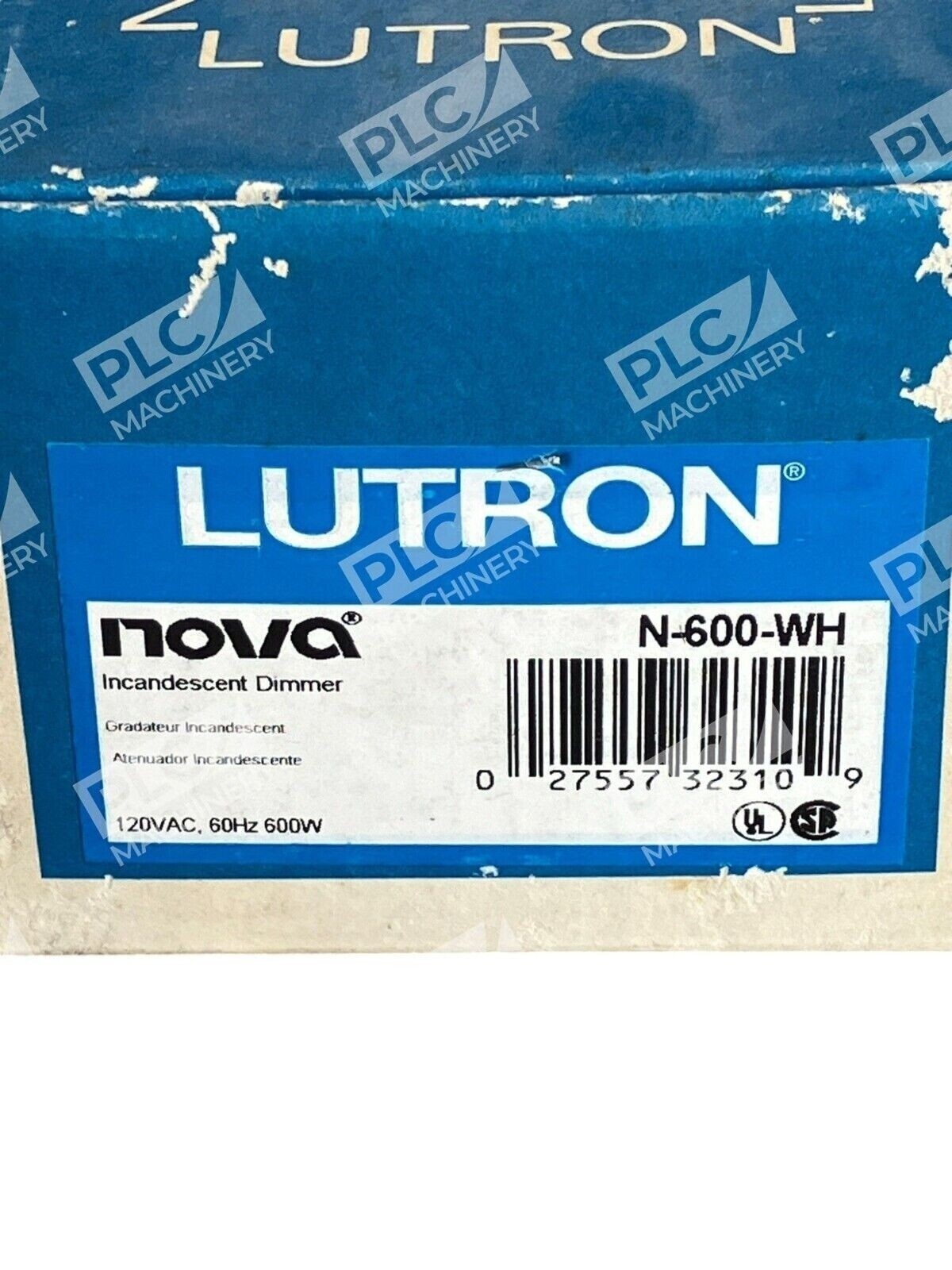 Lutron Nova Incandescent Dimmer 120VAC 60Hz 600W N-600-WH - Image 3