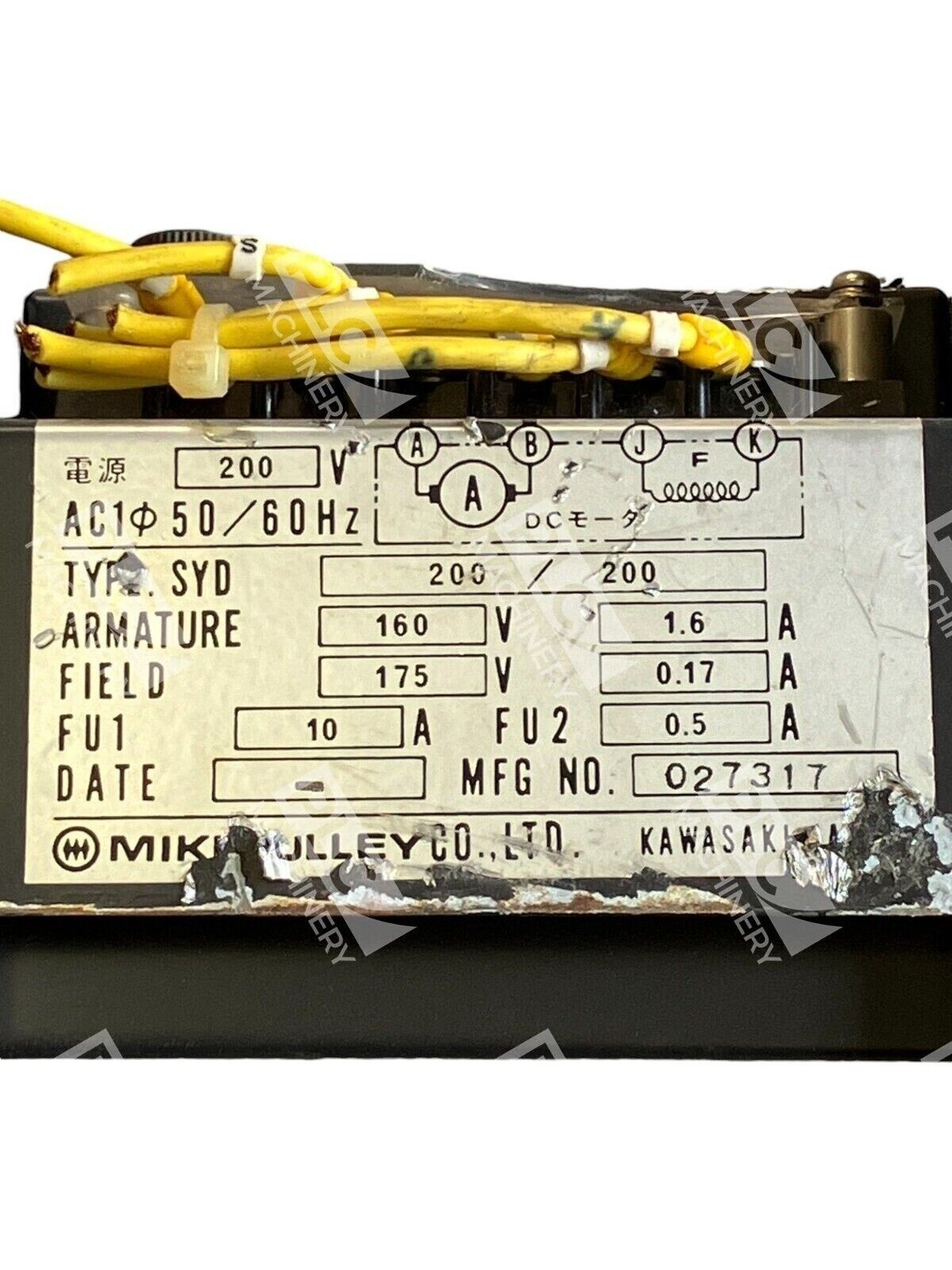 Miki Pulley Control Power Unit SYD-P 200V 50/60Hz 10A - Image 3