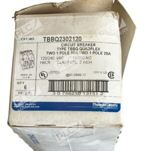 Thomas&Betts TBBQ2302120 - Thomas&Betts TBBQ2302120 30A 2 Pole (Box of 6)