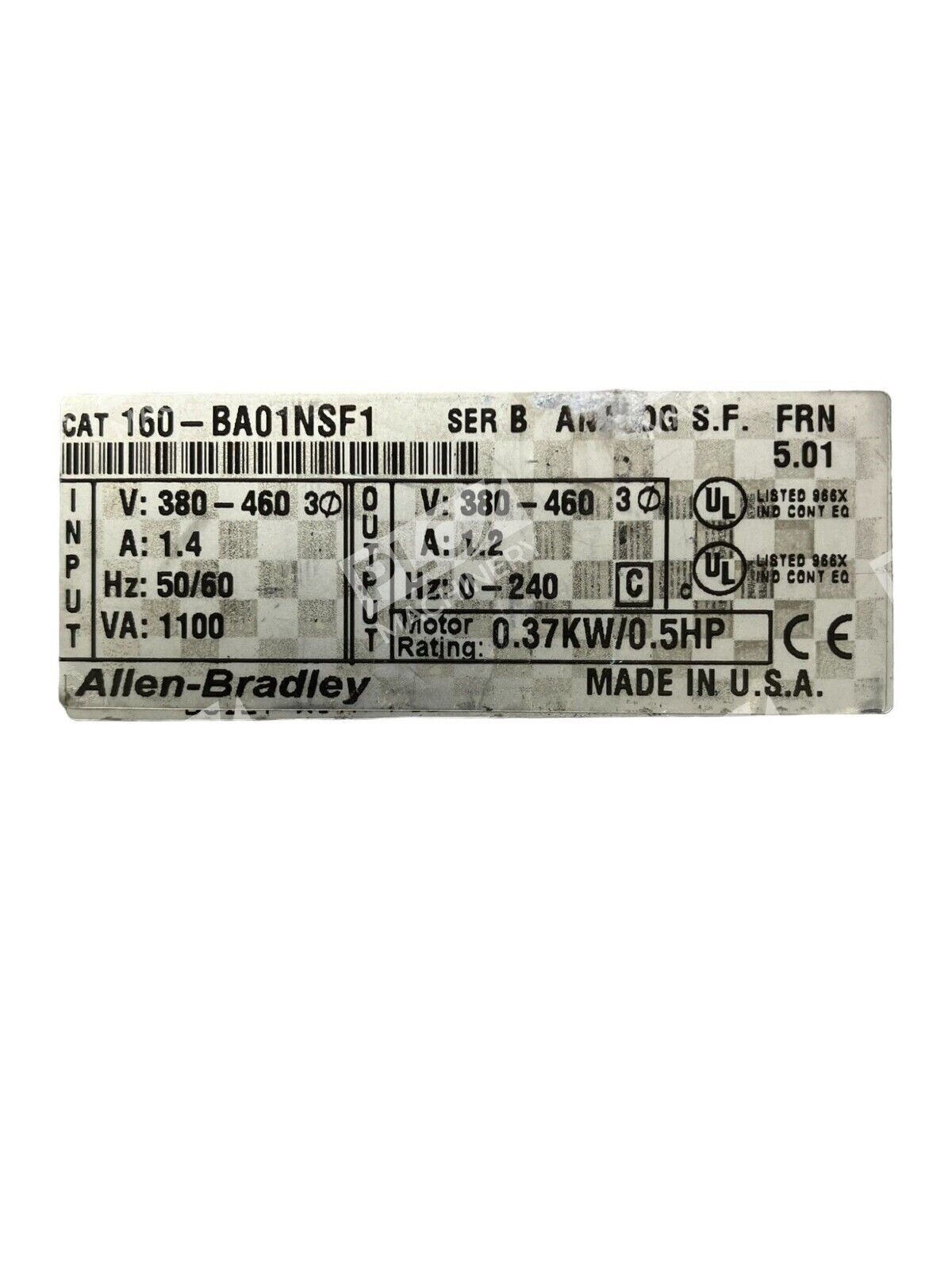 Allen Bradley 160-BA01NSF1 /B - Image 3