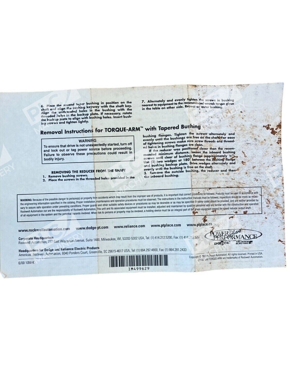 Dodge 244094 Torque Arm II Standard Bushing Kit TA5215TB3KIT - Image 7