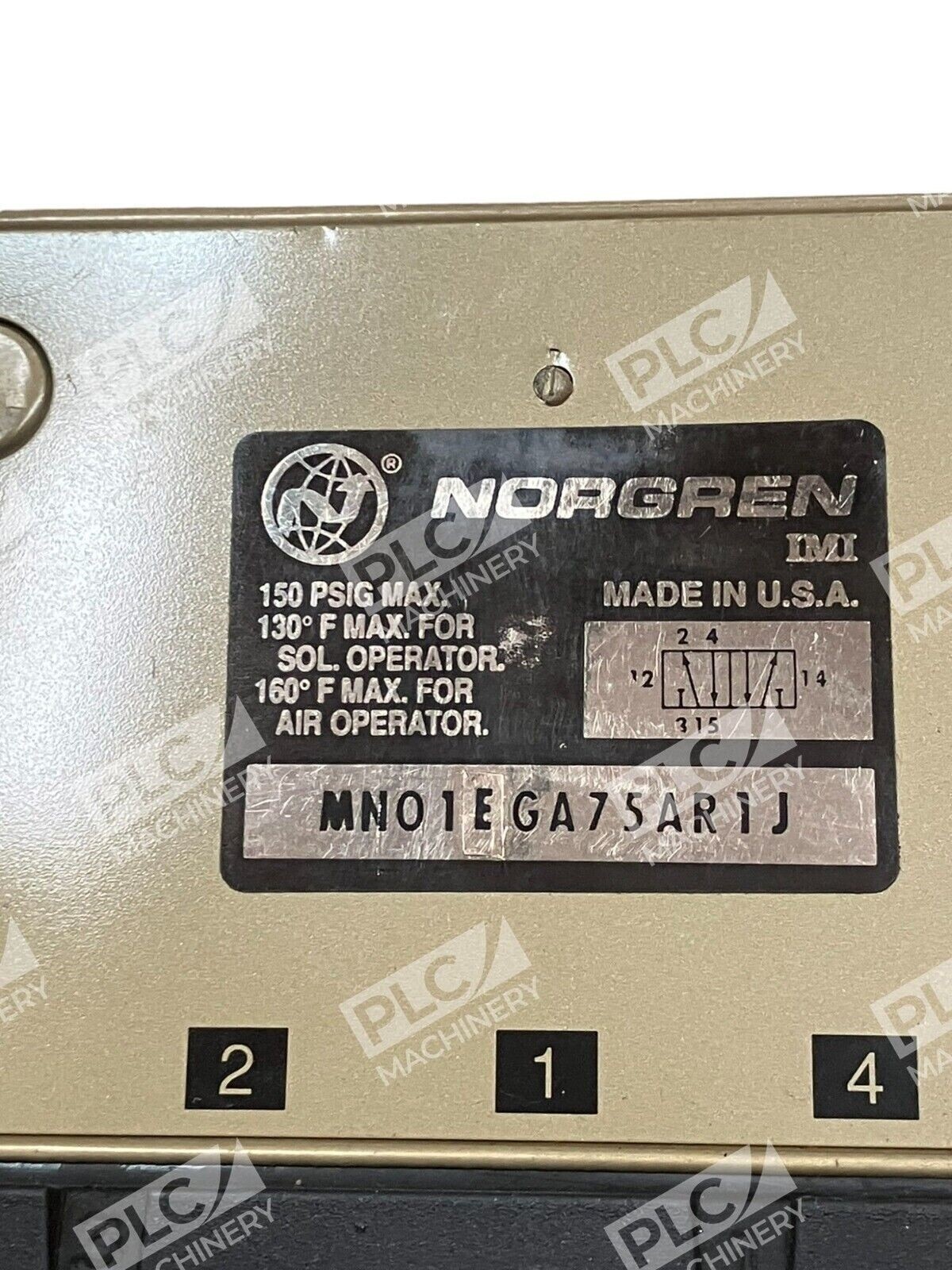 Norgren MN01EGA75AR1J 150PSIG 24V 6W 0.25A 100% ED - Image 3