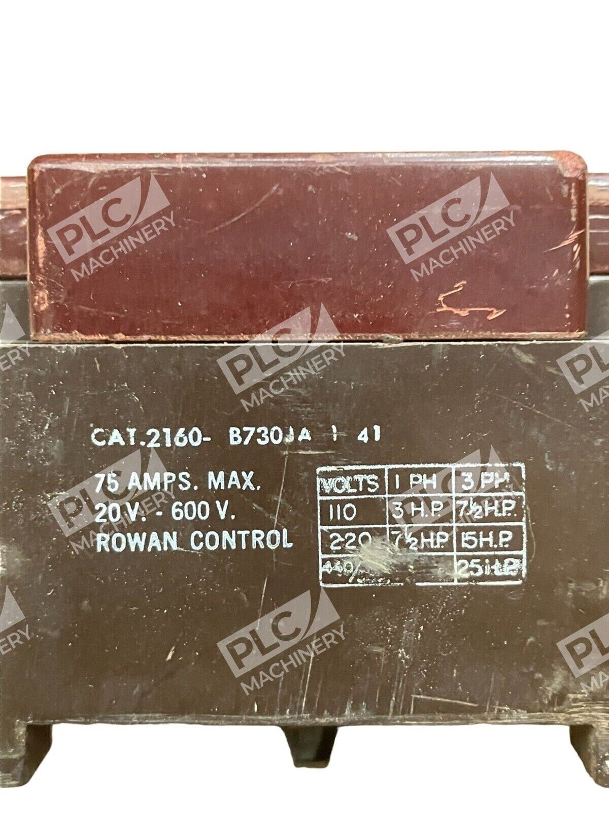 Rowan Control 2160-B730JA 75A 20-600V 3 Pole Contactor - Image 3