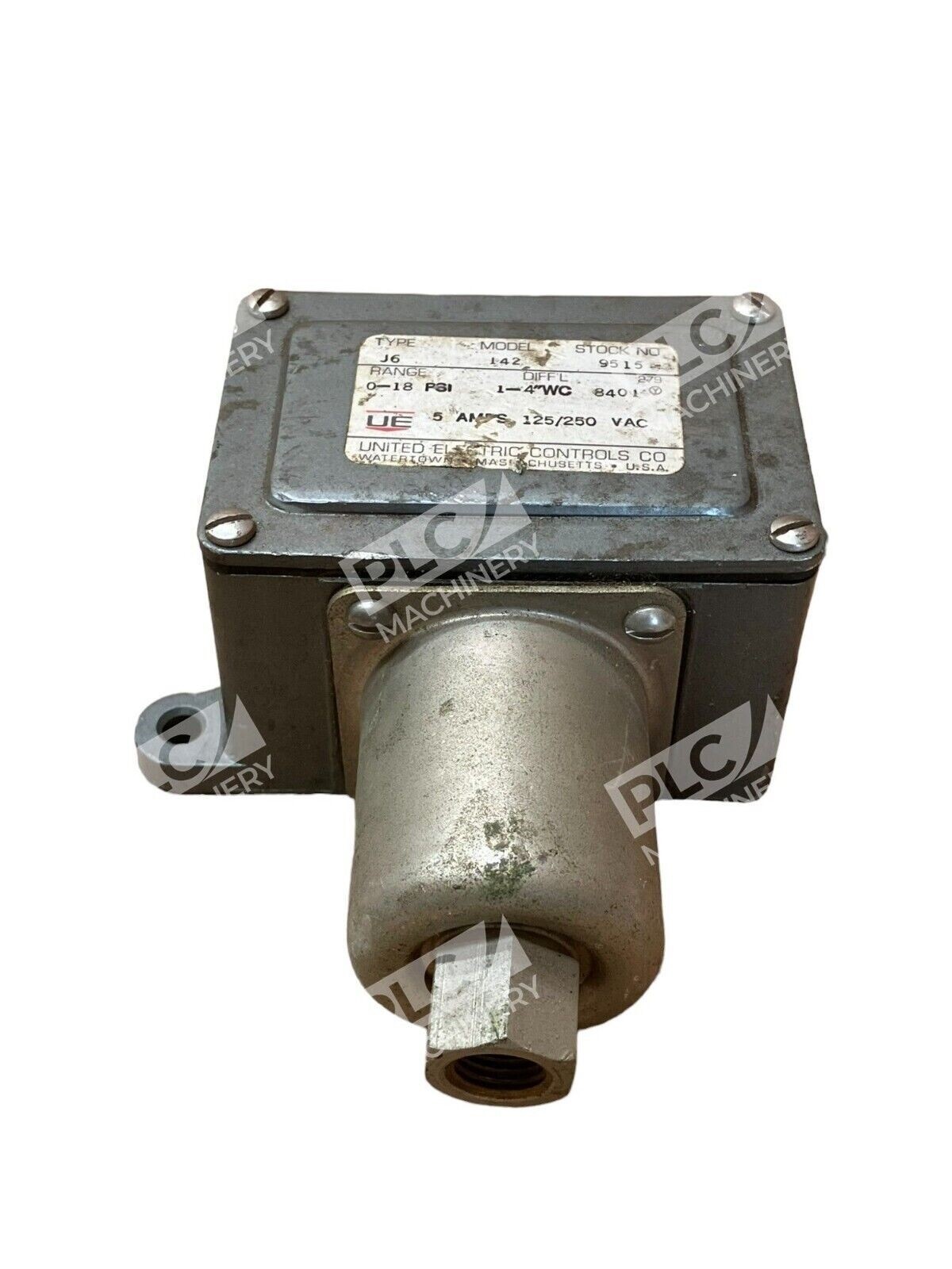 United Electric J6-142-9515 0-18PSI 1-4"WC 5A 125/250VAC - Image 2
