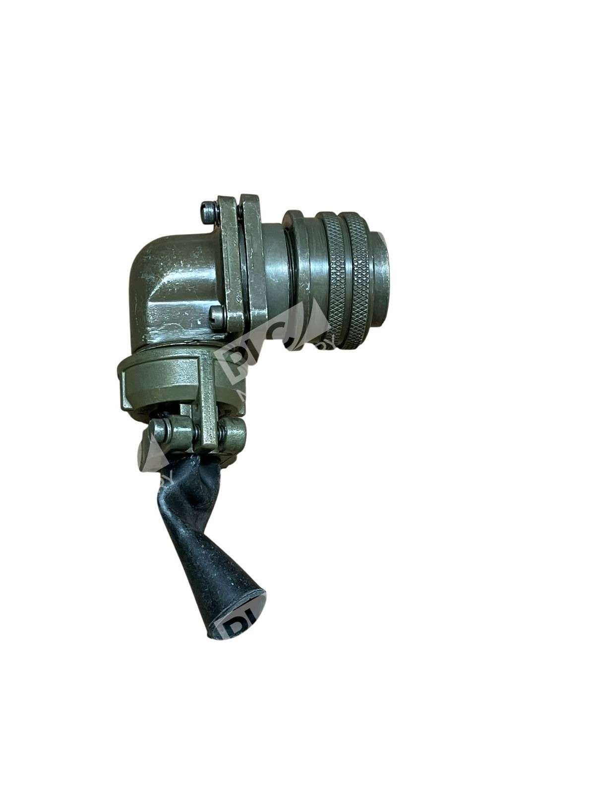 Amphenol 97 Right Angle Olive Drab Cable Clamp 10-Pin Connector Size 18 - Image 3
