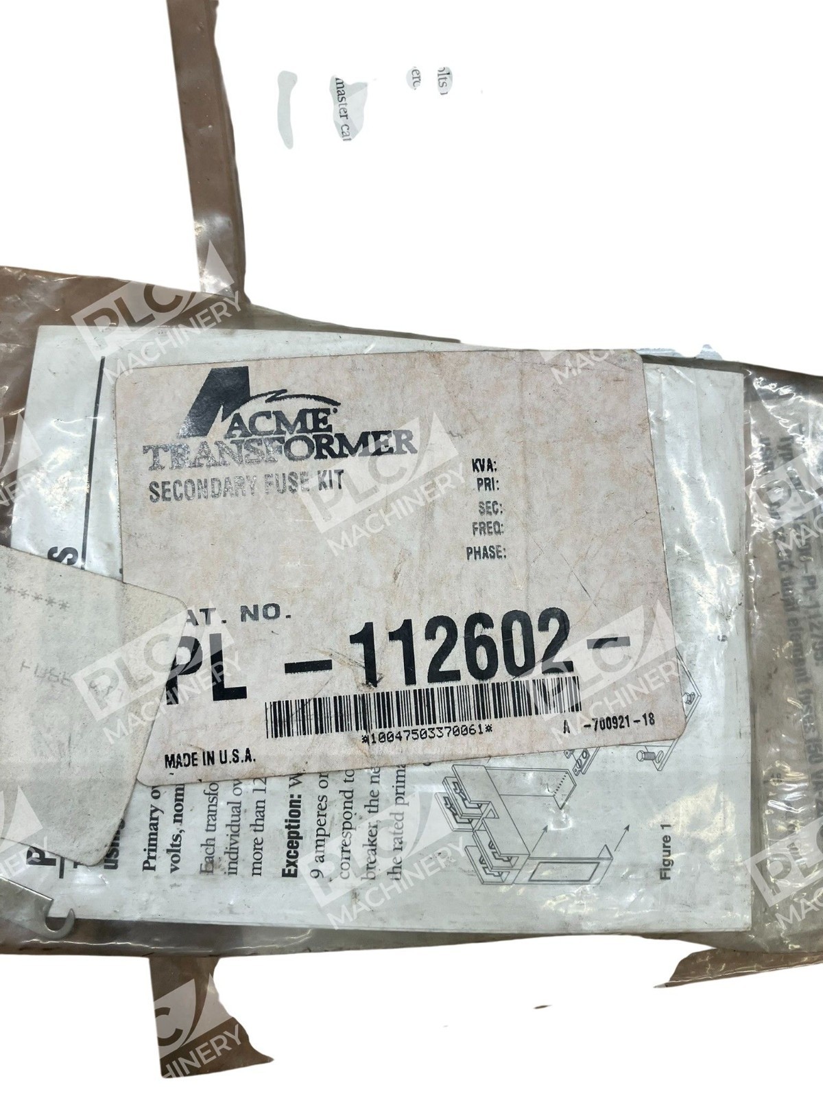 Acme Transformer Secondary Fuse Kit PL-112602 (lot of 4) - Image 5