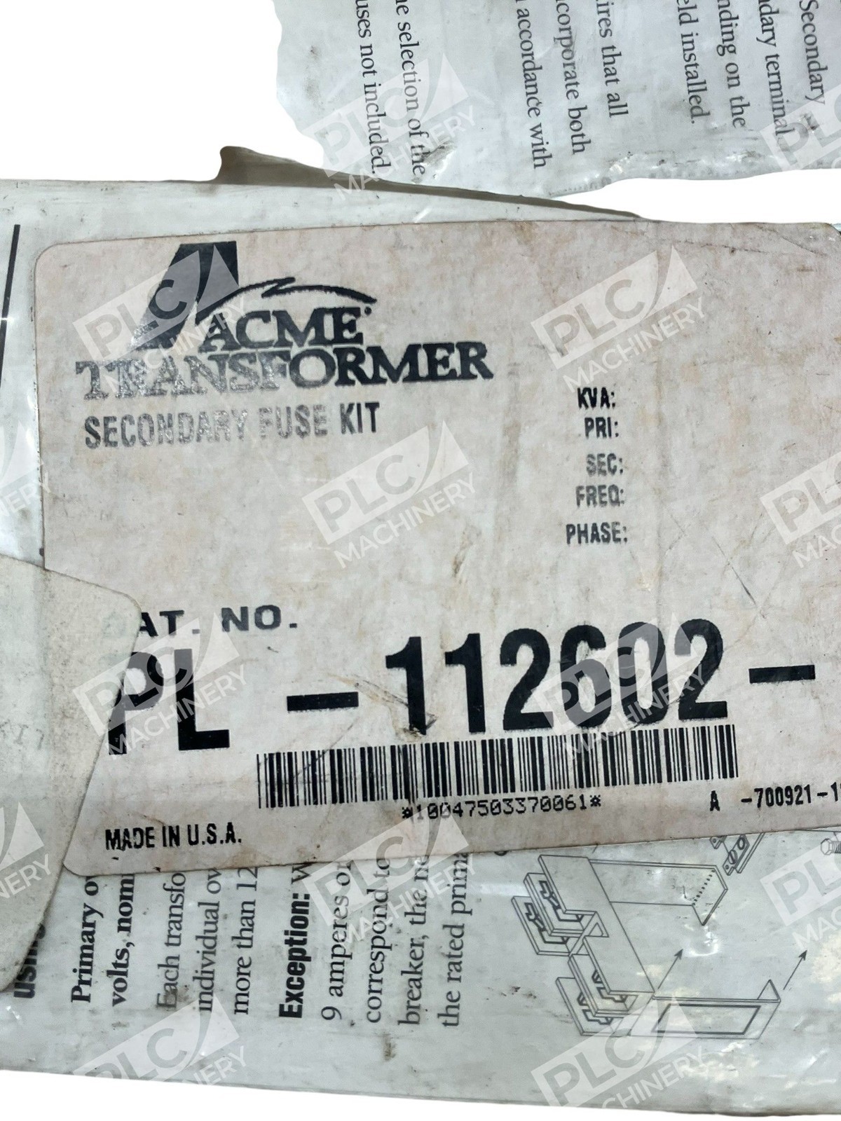 Acme Transformer Secondary Fuse Kit PL-112602 (lot of 4) - Image 6
