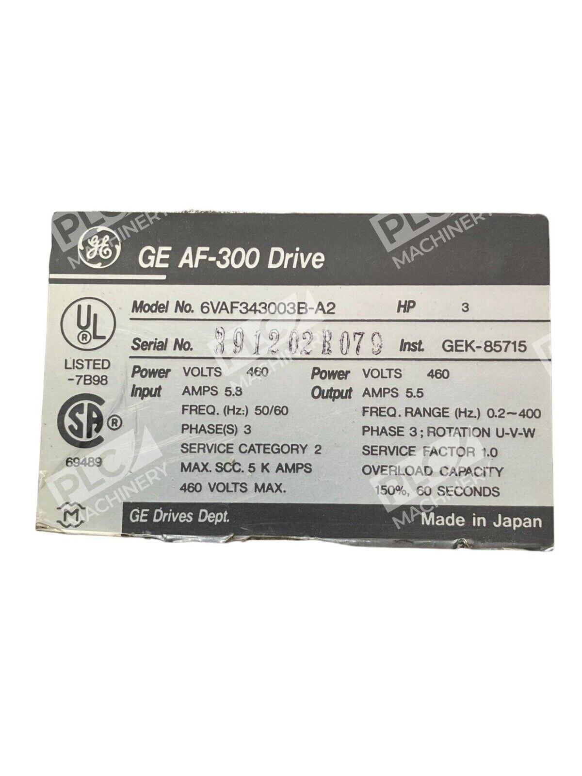 General Electric 6VAF343003B-A2 GE AF-300 Drive - Image 3