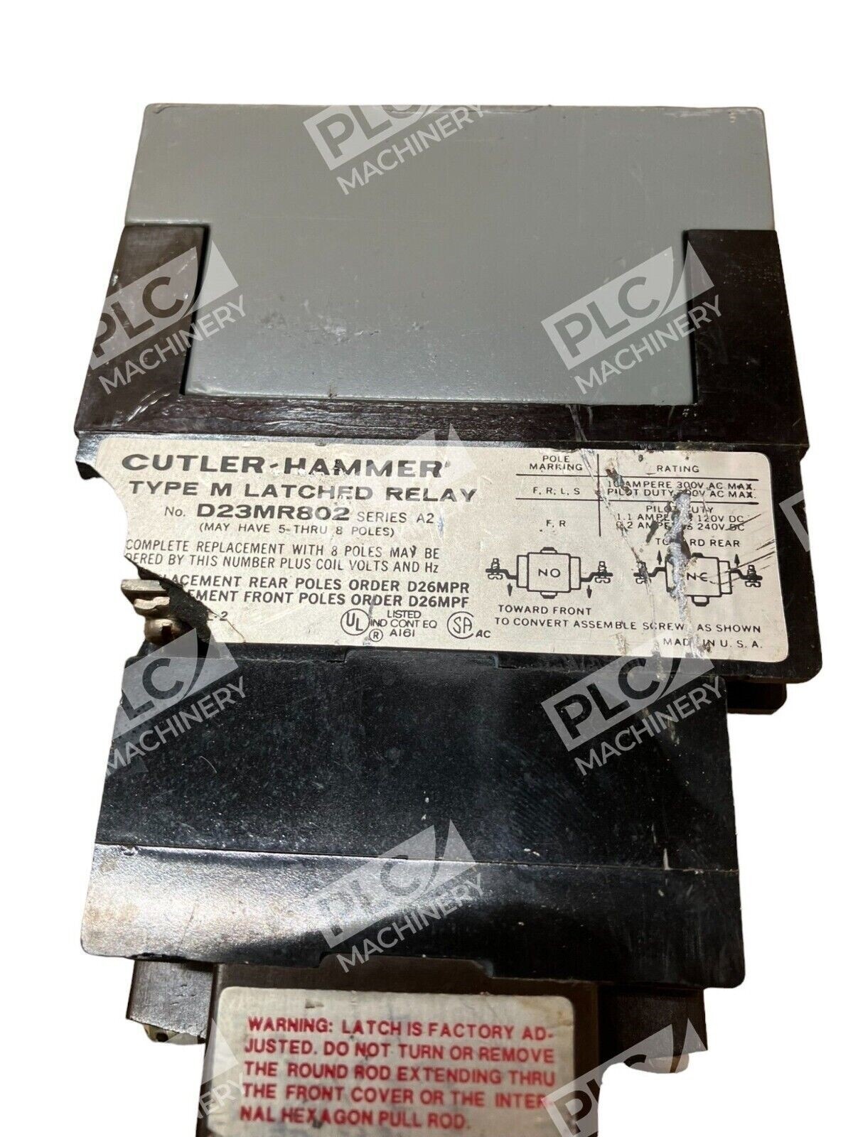 D23MR802 - Eaton Cutler Hammer - Type M Latched Relay - Image 3